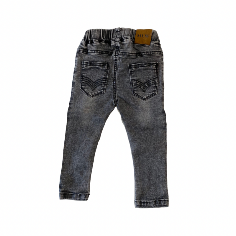 MLW By Design - Distressed Black Wash Jeans
