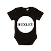 MLW By Design - Personalised Circle Name Short Sleeve Bodysuit | Various Colours