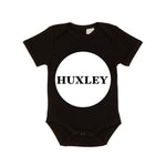 MLW By Design - Personalised Circle Name Short Sleeve Bodysuit | Various Colours