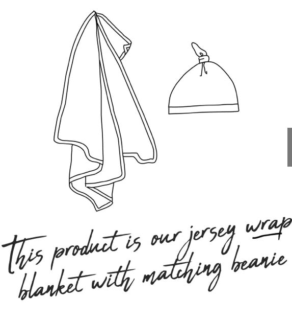 Snuggle Hunny Kids - Cloud Chaser Baby Jersey Wrap & Beanie Set
