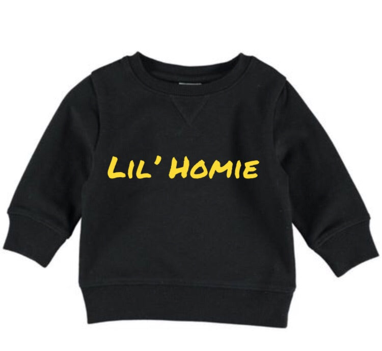 MLW By Design - Lil’ Homie Fleece Crew - Gold Print