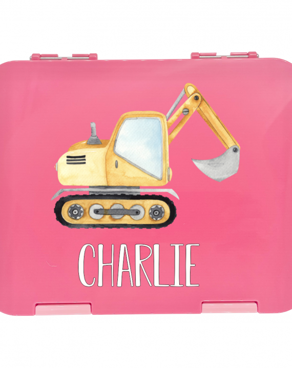 Timber Tinkers - Personalised Bento Box – Little Digger | Pink or Blue