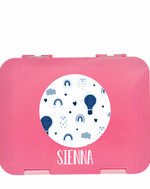 Timber Tinkers - Personalised Bento Box – Hot Air Balloon | Pink or Blue