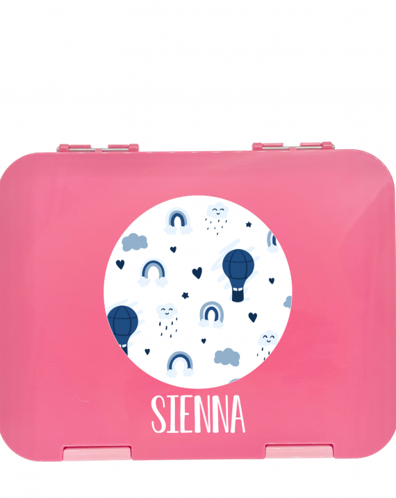 Timber Tinkers - Personalised Bento Box – Hot Air Balloon | Pink or Blue