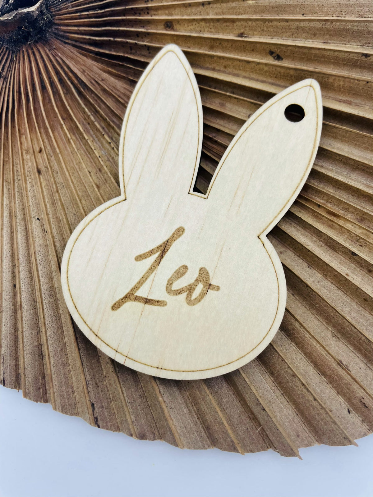Timber Tinkers - Personalised Easter Tag Bunny Head