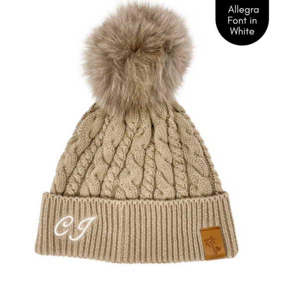 Cubs & Co - PERSONALISED CLASSIC KNIT BROWN BEANIE