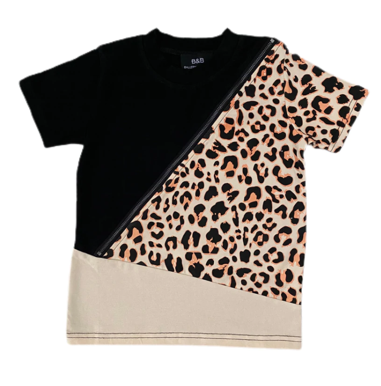 Ballerinas and Boys Kids Leopard Print Tee My Little Wardrobe