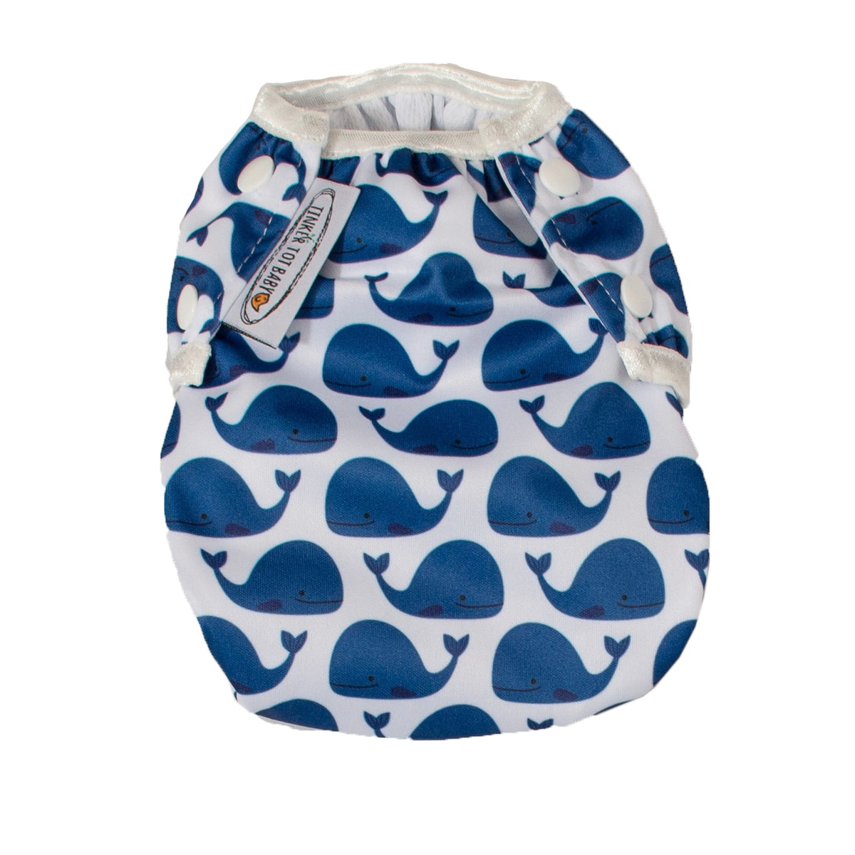 Tinker Tot Baby - Reusable Swim Nappy – Blue Whale