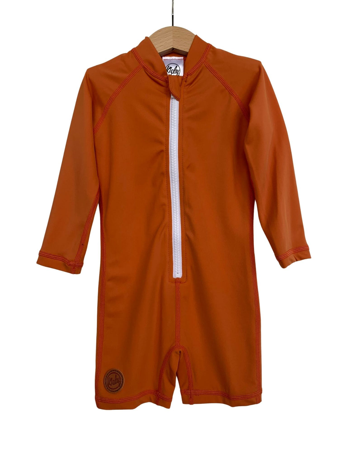 Kicky Swim - One Piece Rashguard Suit | Rust Orange