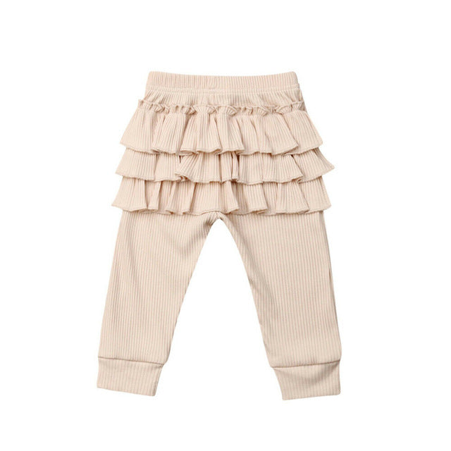 Ruffle Leggings | Beige