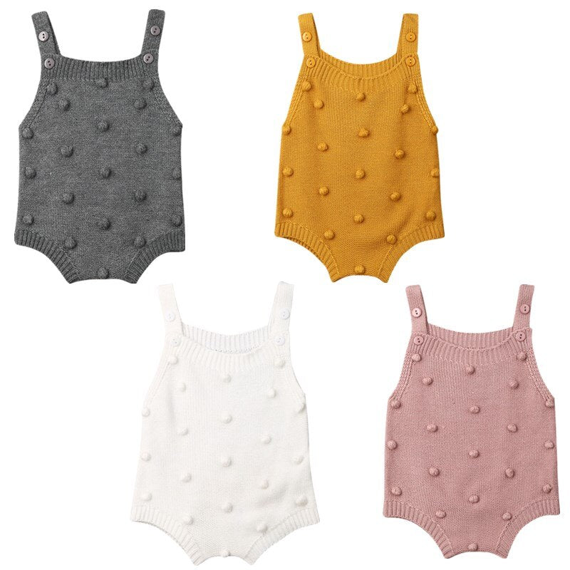Knitted Dotty Rompers | 4 Colours