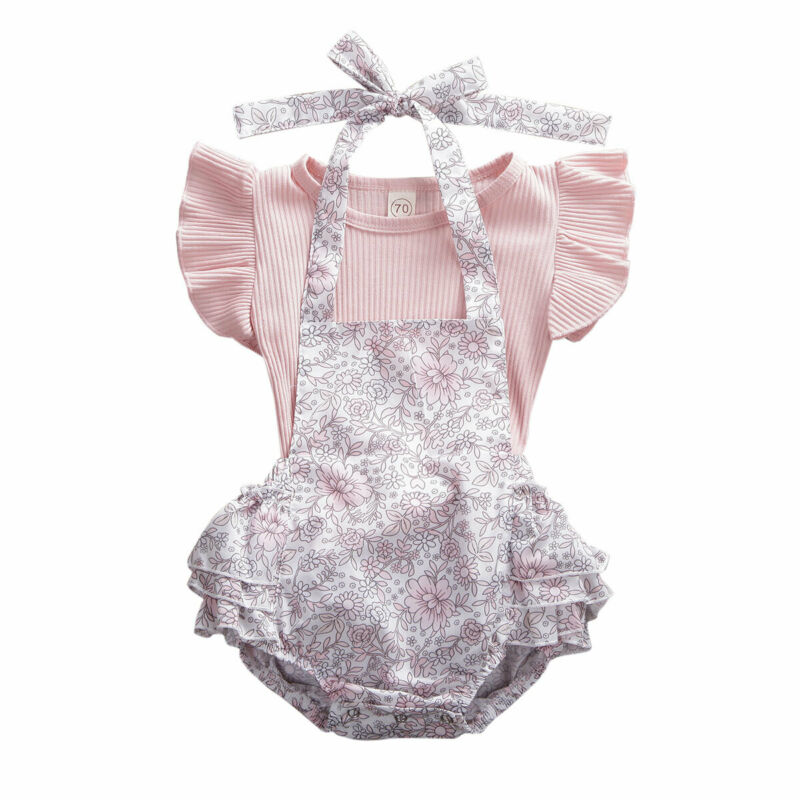 Pastel Garden Frilly Romper Set