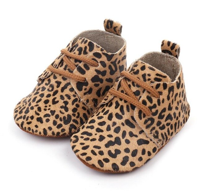 Animal Print Leather Baby Shoes