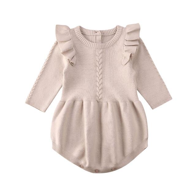 Anastacia Frilly Romper | Beige