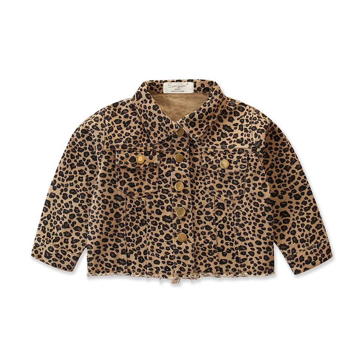 Leopard Frayed Jacket
