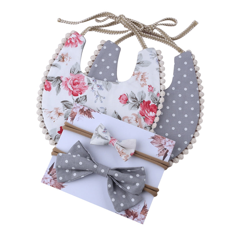 Bib & Headband Set | Greys