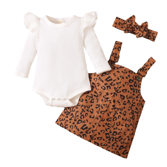 Leopard Skirt Set | Brown