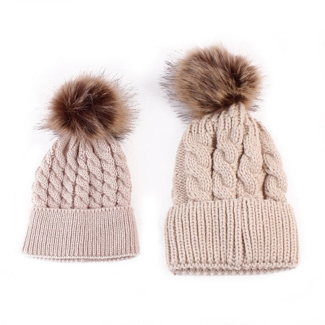 Ski Bunny Matching Beanies | Beige