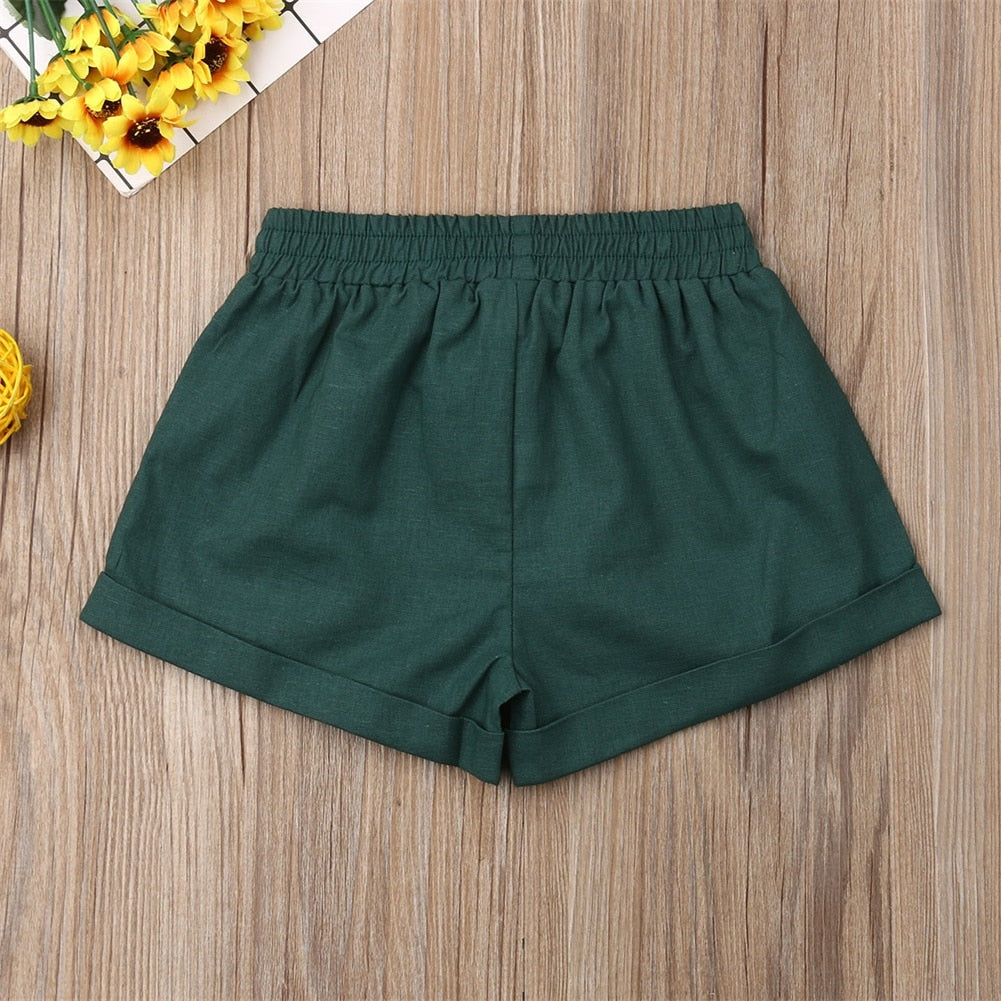 Basic Cotton Shorts | Green