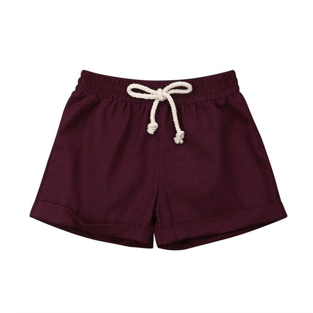 Basic Cotton Shorts | Burgundy
